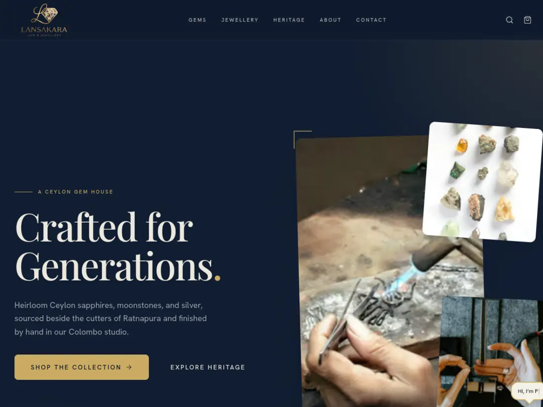 Lansakara Gems — live site